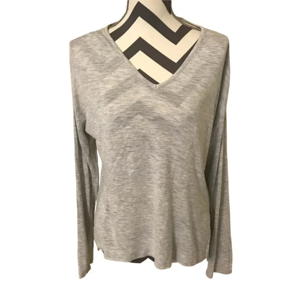 Madewell Anthem Heathered Gray Top Sz M